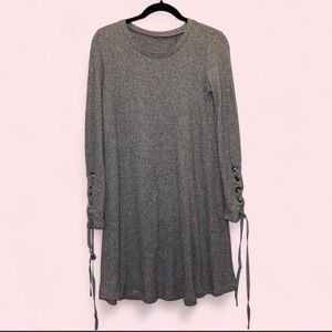 American Eagle Outfitters Charcoal Long Sleeve Dress
